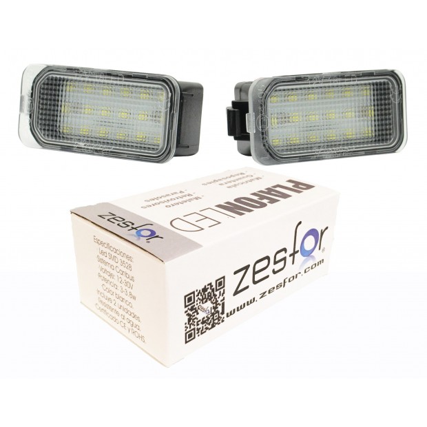Zesfor Luces de matrícula LED para Ford Fiesta (2008-)