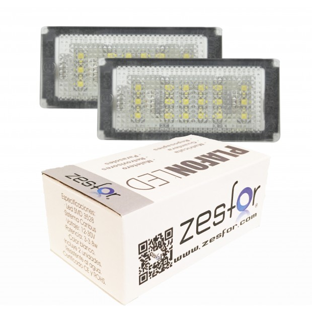 Zesfor Luces de matrícula LED para BMW Serie 3 E46, 2 puertas Restyling (2004-2006)