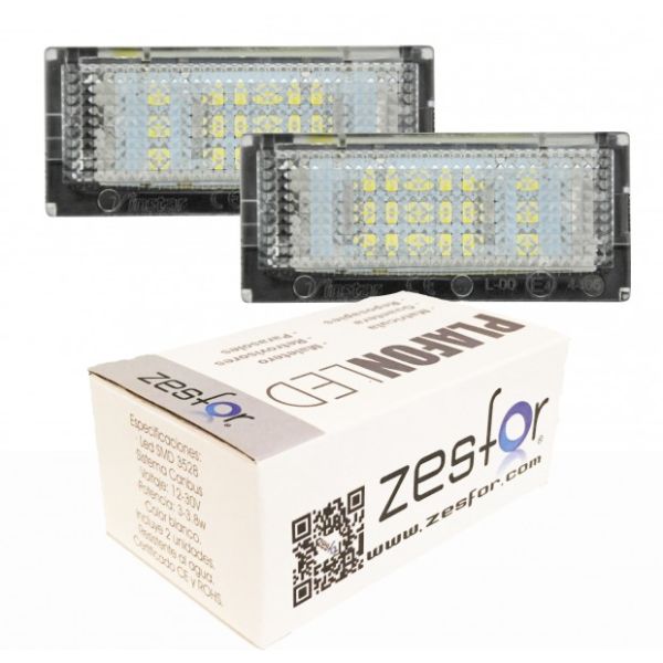 Zesfor Luces de matrícula LED para BMW Serie 3 E46, 4 puertas (1998-2005)
