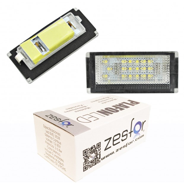 Zesfor Luces de matrícula LED para Mini R53 cooper (2001-2006)