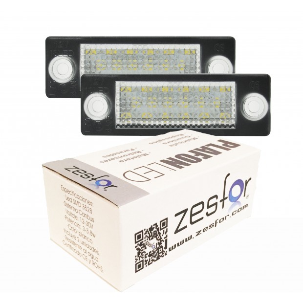 Zesfor Luces de matrícula LED para Volkswagen Transporter T5 (2003-2009)
