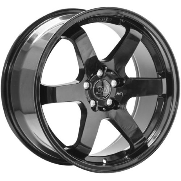 Llanta 1AV ZX6 Gloss Black 8.5x18" 5x108 ET40 CB72.6