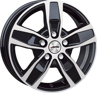 Llanta Autec QUANTRO Gloss Black / Polished 6.0×15" 5×130 ET60 CB84.1