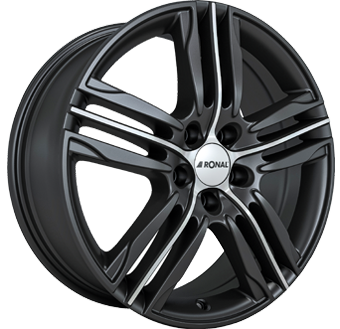 Llanta Ronal R57 Dull Black / Polished 7.5×17" 5×120 ET45 CB65.1