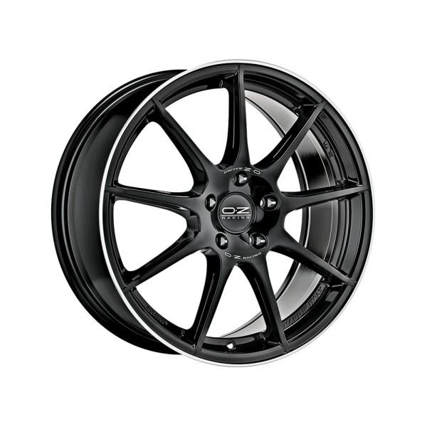 Llanta OZ Racing VELOCE GT Gloss Black+Diamond Lip+Silver Lettering 7.5x17" 5x112 ET50 CB75