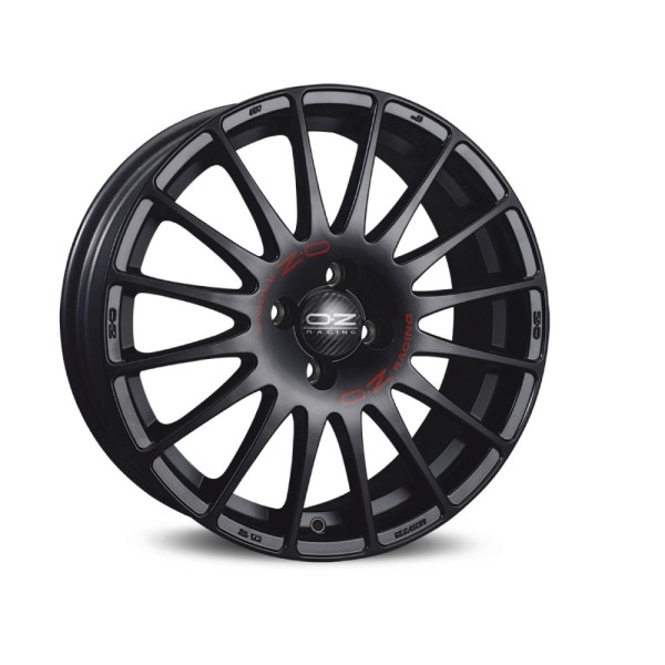 Llanta OZ Racing SUPERTURISMO GT Matt Black Red Lettering 7.0x17" 4x100 ET35 CB68