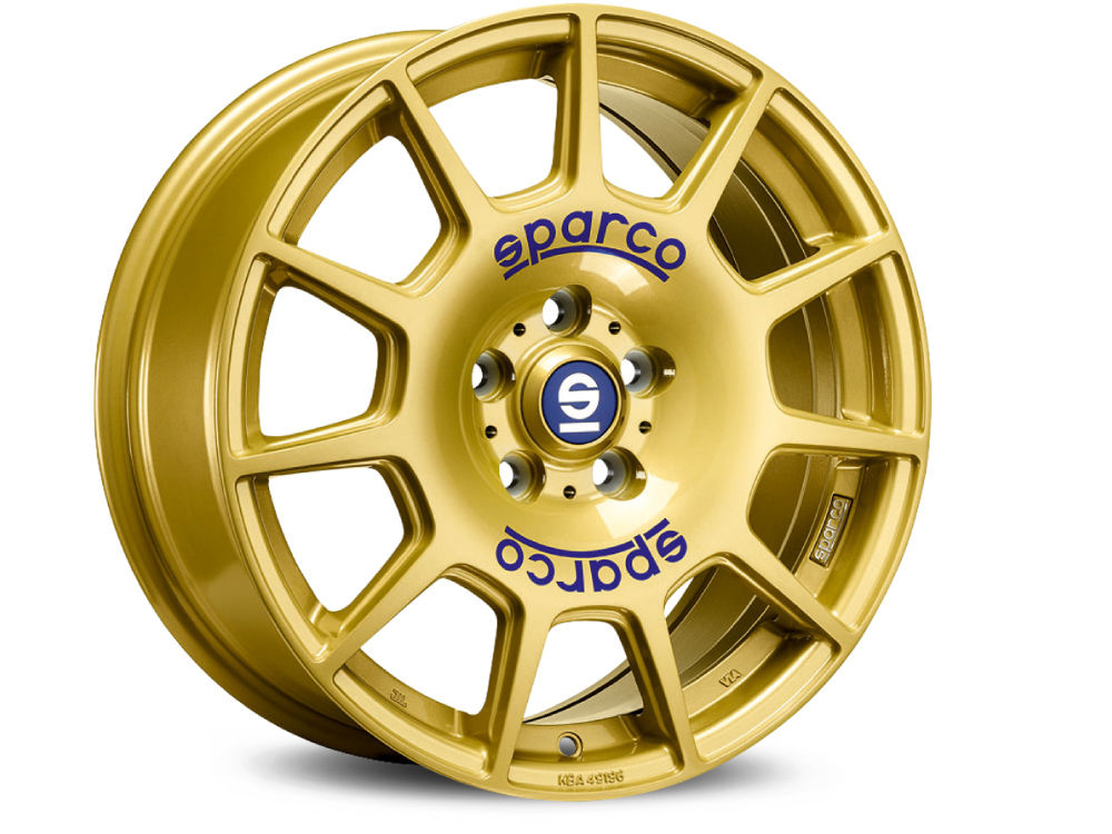 Llanta Sparco TERRA Race Gold Blue Lettering 7.5x17" 5x100 ET48 CB63.4