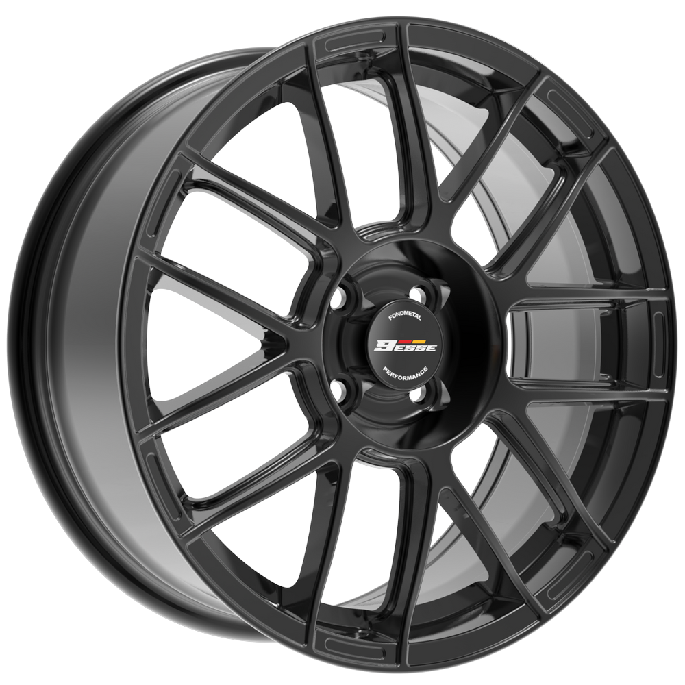 Llanta Fondmetal 9ESSE Glossy Black 7.0×17" 4×98 ET35 CB58.1