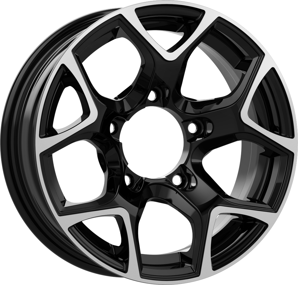 Llanta GMP SJ15 Black Diamond 5.5x15" 5x139.7 ET5 CB108.1
