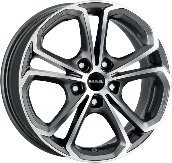 Llanta MAK HESSEN Gun Metallic Mirror Face 6.5×16" 5×115 ET41 CB70.2