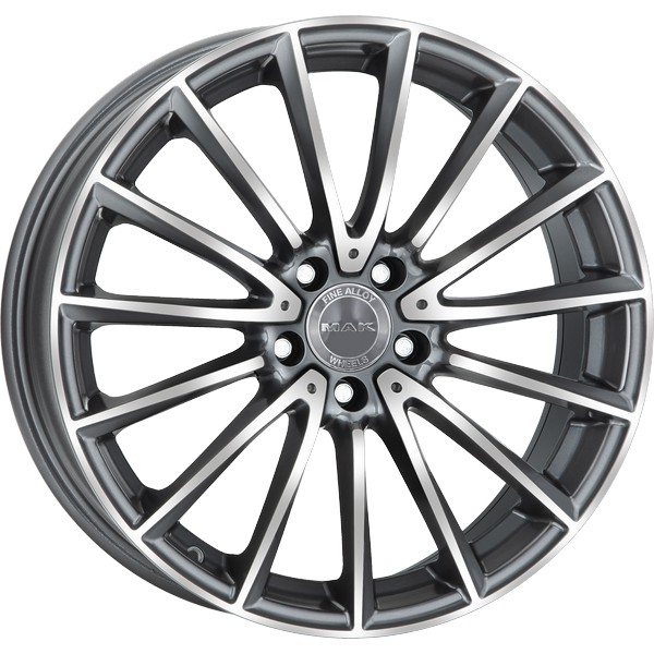 Llanta Mak KOMET Gun Metallic Mirror Face 8.0x19" 5x112 ET34 CB66.6