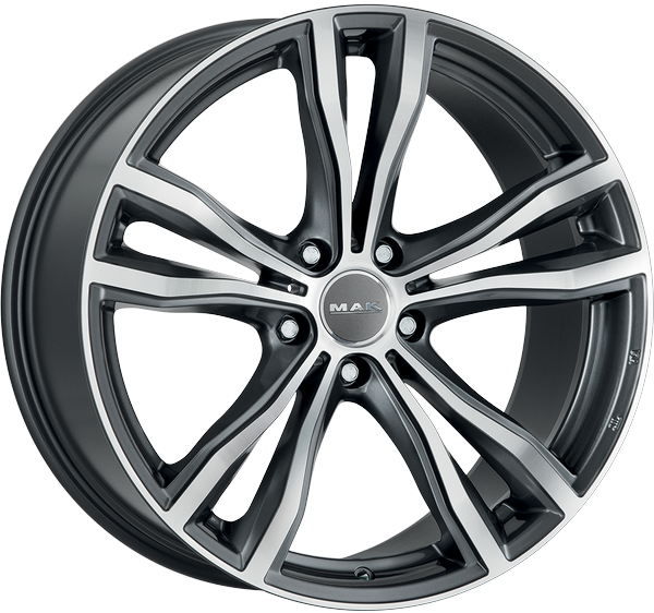 Llanta Mak X-MODE Gun Metallic Mirror Face 11.5x21" 5x112 ET38 CB66.6