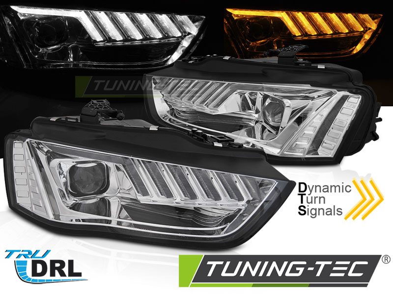 Faros Xenon Led Cromados Seq Para Audi A4 B8 12-15
