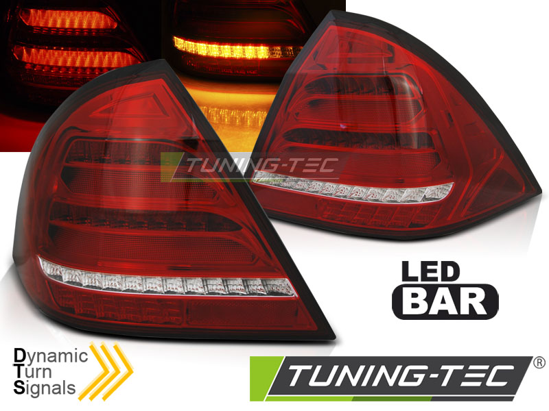 Pilotos traseros Mercedes W203 berlina 04-07 rojo / blanco LED bar LDMEE4