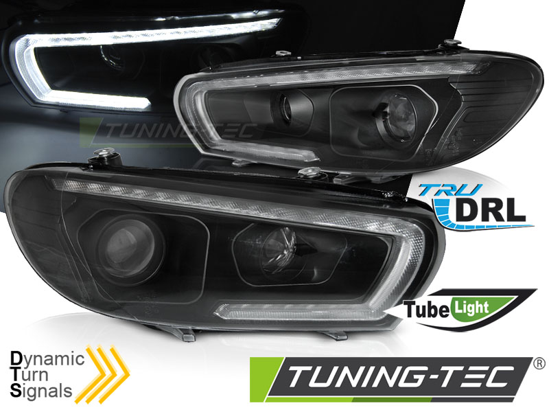 Tubo De Faros Seq Led Negro Para Vw Scirocco 08-04.14