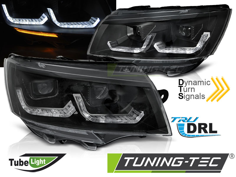 Tubo De Faros Luz Negro Drl Seq Para Vw T6.1 20-