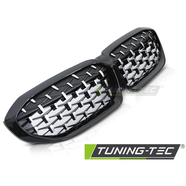Rejilla Diamante Negro Brillante Para Bmw G20/G21 19-