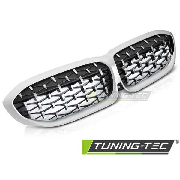 Parrilla Plata Diamante Para Bmw G20/G21 19-
