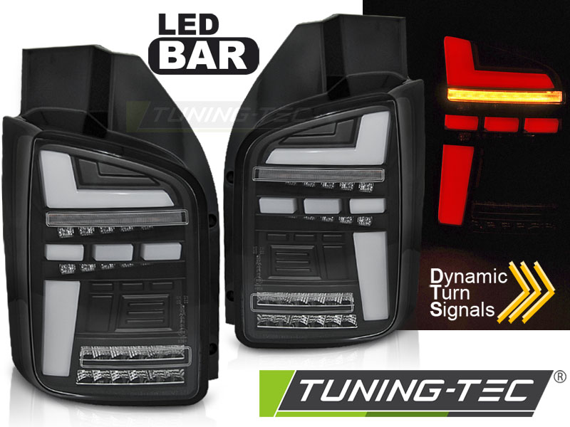 Barra De Luces Traseras Led Black Seq Para Vw T6 15-19 Bombilla Oem