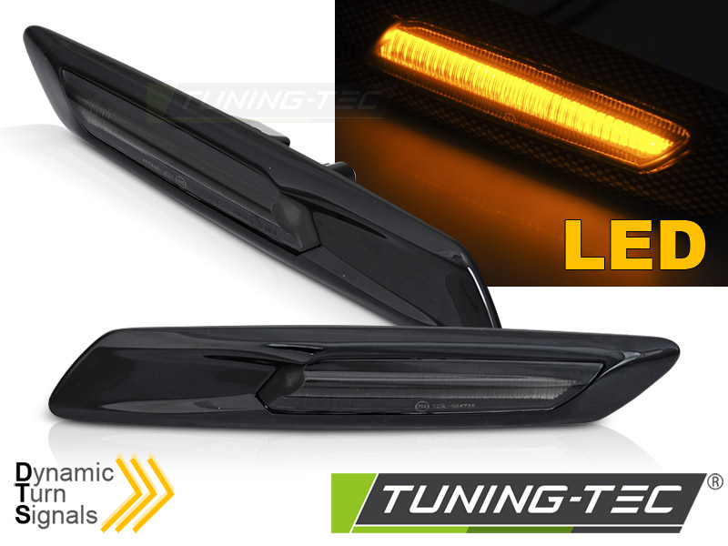Dirección Lateral Negro Smoke Seq Led Para Bmw F10/F11 10-13