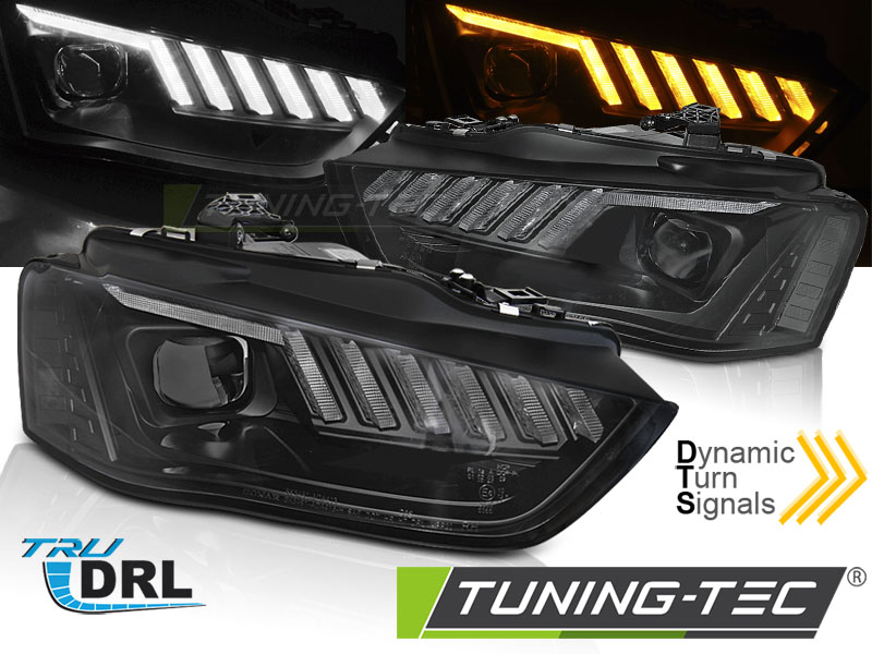 Faros Delanteros Led Negro Seq Para Audi A4 B8 12-15