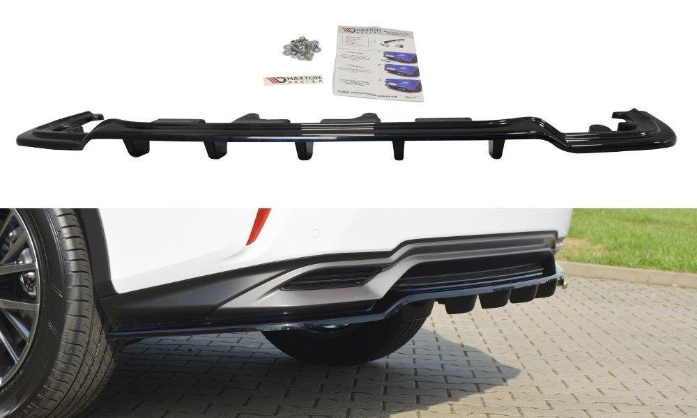 Maxton Central Rear Splitter Lexus Rx Mk4 H (with Vertical Bars)