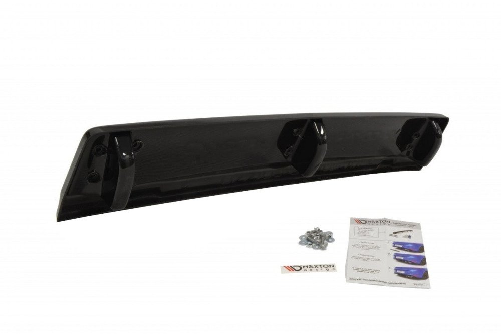 Maxton Central Rear Splitter Vw Golf Vii R (with Vertical Bars)
