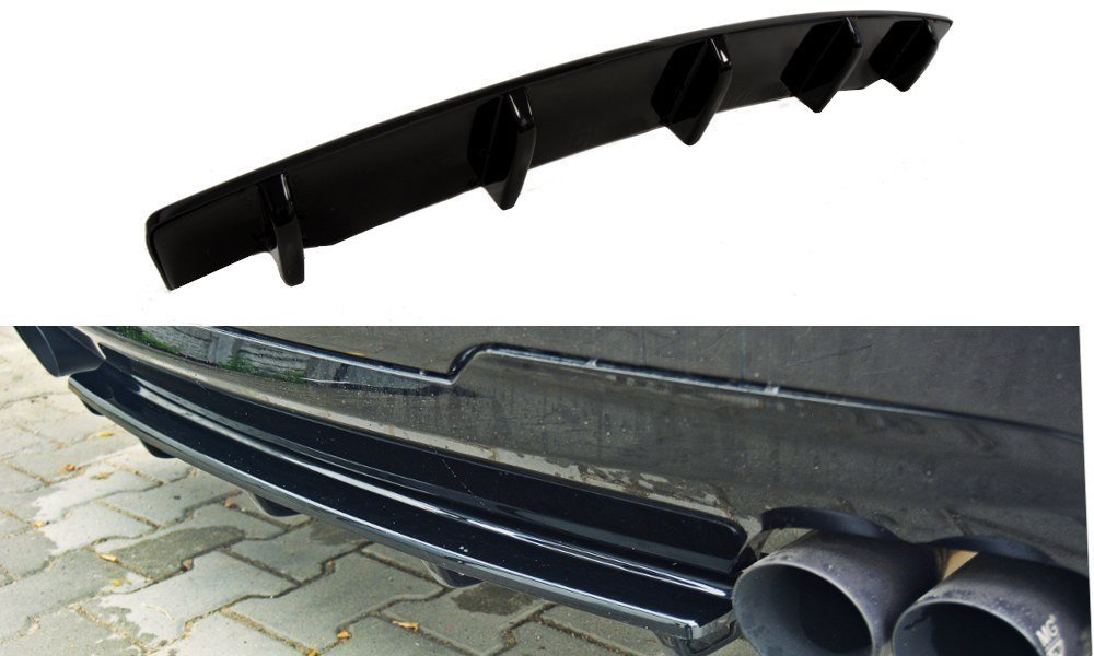 Maxton Central Rear Splitter For Bmw 5 F11 M-Pack (fits Two Double Exhaust Ends)