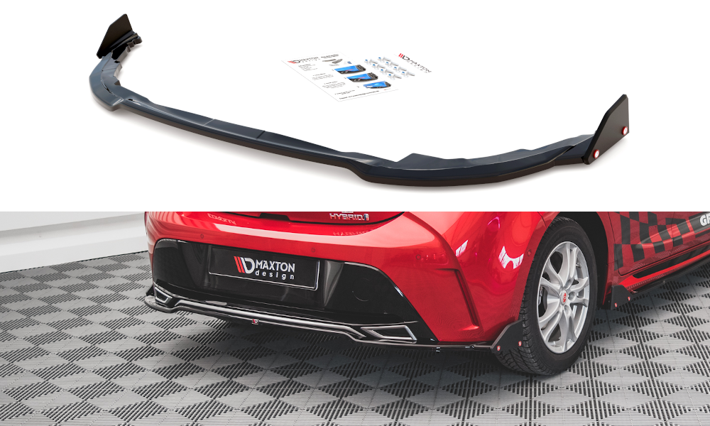 Maxton Central Rear Splitter + Flaps  Toyota Corolla Gr Sport Hatchback Xii