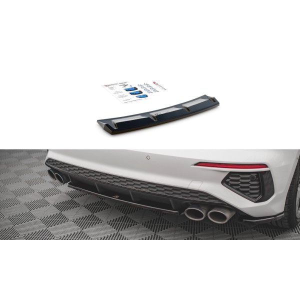 Maxton Central Rear Splitter For Audi S3 Sportback 8y