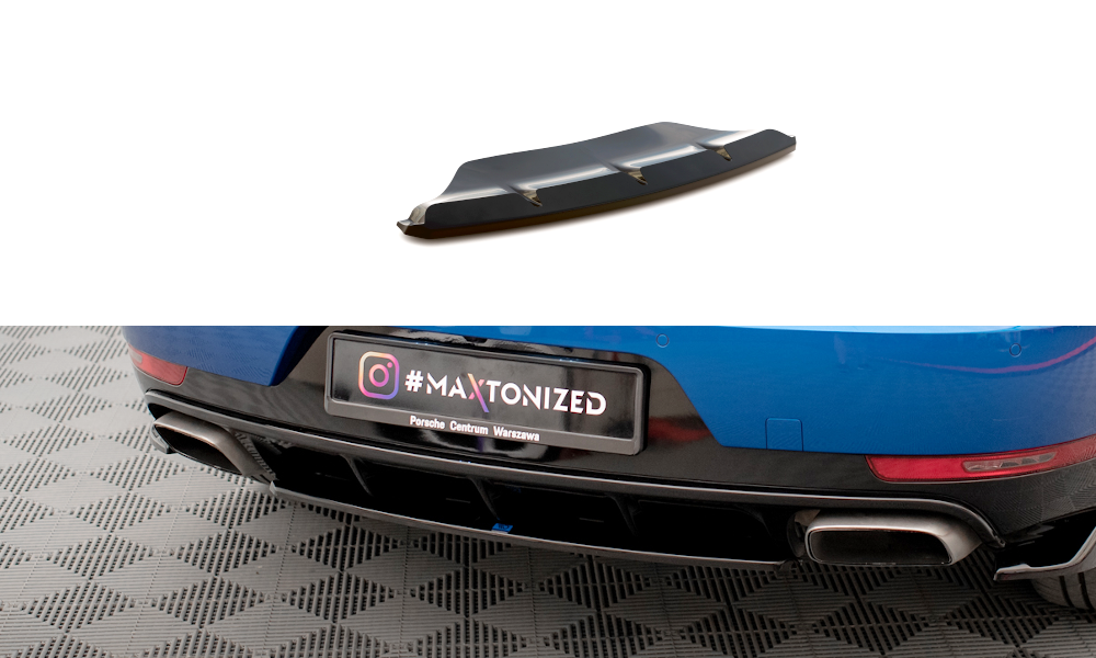 Maxton Central Rear Splitter For Porsche Macan Mk1