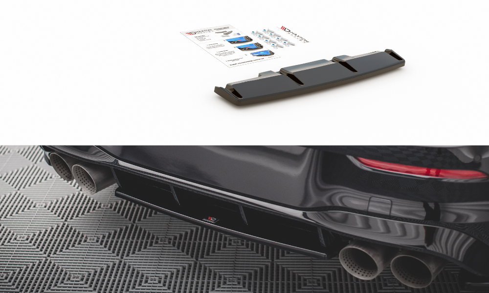 Maxton Central Rear Splitter For Volkswagen Golf R Mk8