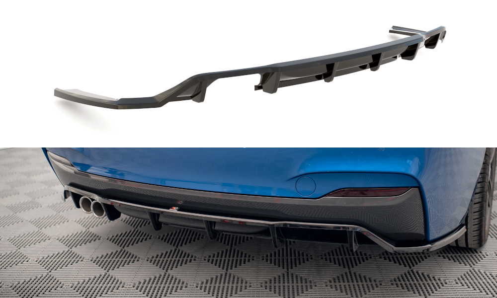 Maxton Central Rear Splitter (with Vertical Bars) Bmw 2 M-Pack F22