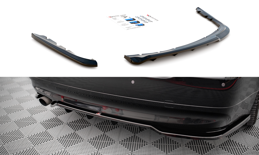 Maxton Central Rear Splitter (with Vertical Bars) Bmw 3 Sedan E90