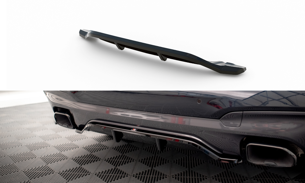 Maxton Central Rear Splitter (with Vertical Bars) Bmw X3 M40i / M40d G01