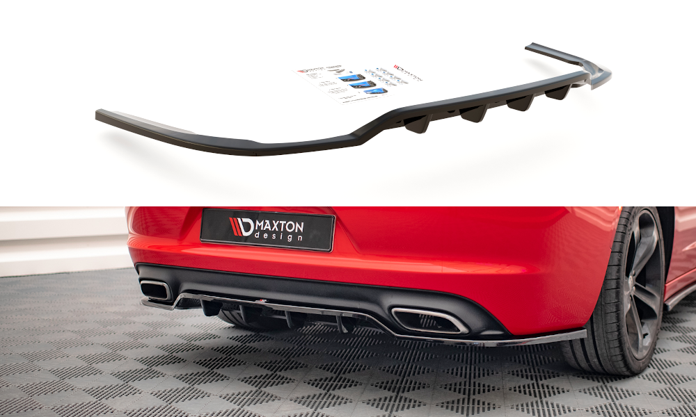 Maxton Central Rear Splitter (with Vertical Bars) Dodge Charger Rt Mk7 Facelift