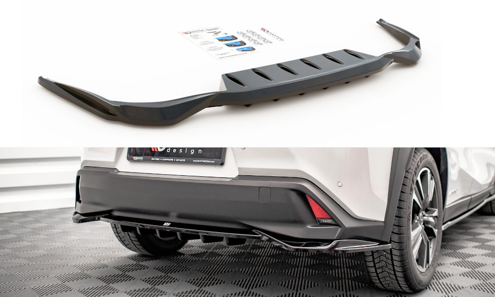 Maxton Central Rear Splitter (with Vertical Bars) Lexus Ux Mk1