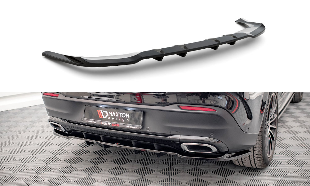 Maxton Central Rear Splitter (with Vertical Bars) Mercedes-Benz Gle Coupe Amg-Line C167