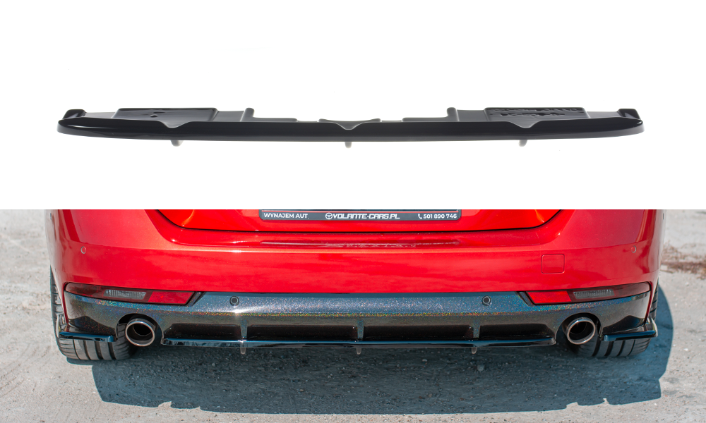 Maxton Centrall Rear Splitter(With Vertical Bars)  Peugeot 508 Sw Mk2