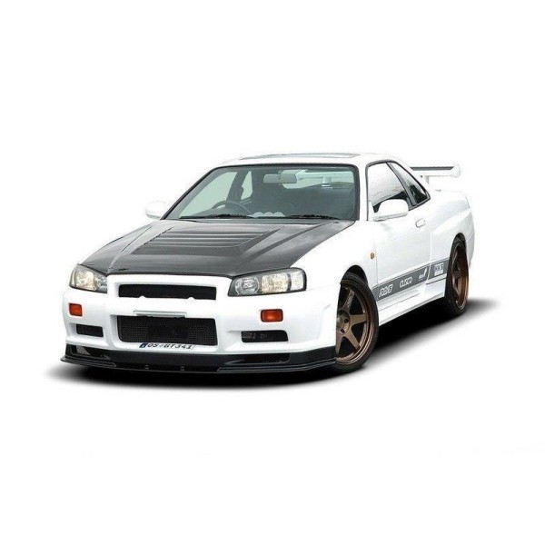 Maxton Front Bumper Nissan Skyline R34 Gtt (WITHOUT Diffuser, Fit Only With 2299-1 Wide Arches And With Gtr Bonnet)