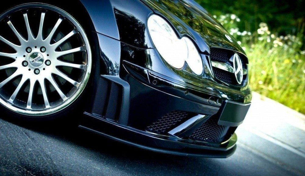 Maxton Front Splitter Mercedes Clk W209 Black (SL Black Series Look)
