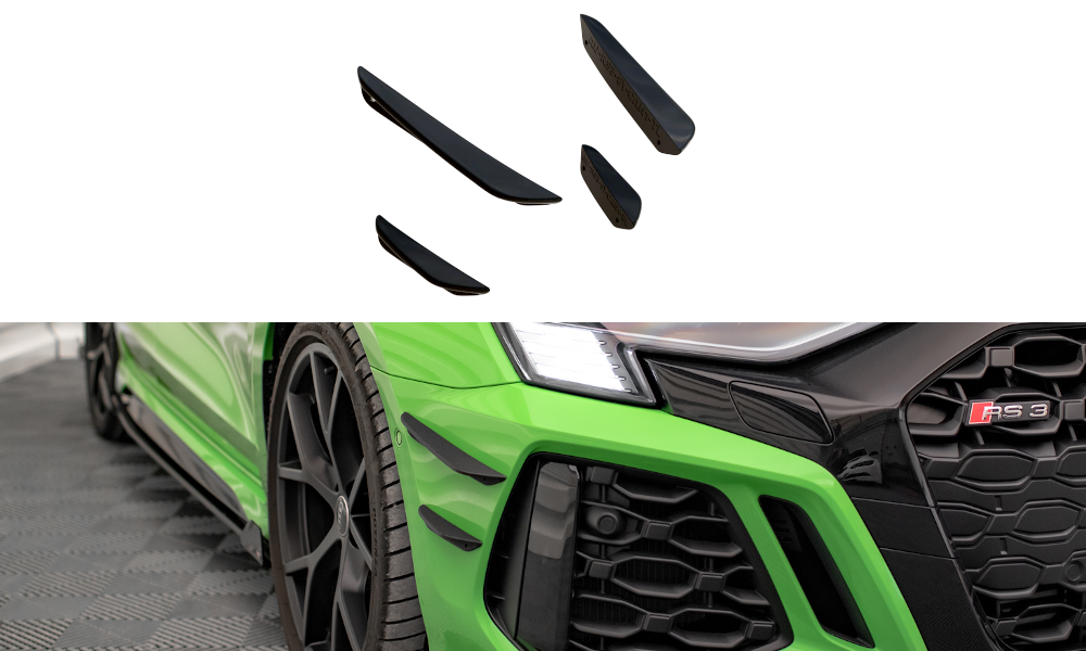 Maxton Front Bumper Wings (Canards) Audi Rs3 8y