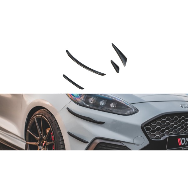 Maxton Front Bumper Wings (Canards) V.3 Ford Fiesta Mk8 St / St-Line