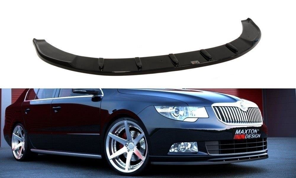 Maxton Front Splitter Skoda Superb Mk2 (For Sport Front Bumper Spoiler)