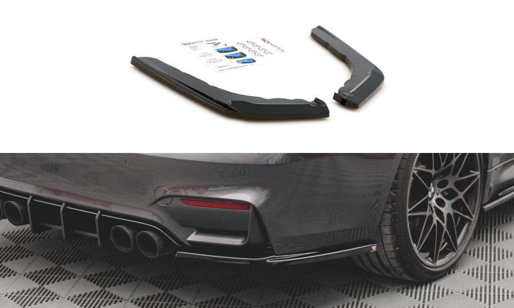 Maxton Rear Side Splitters V.2 Bmw M4 F82