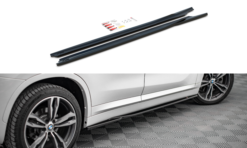 Maxton Side Skirts Diffusers Bmw X1 M-Pack F48