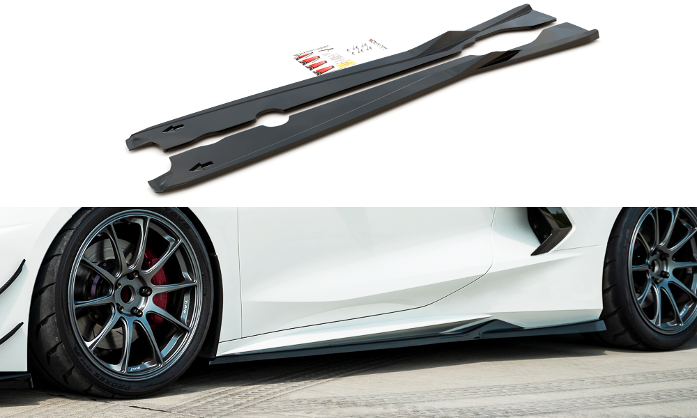 Maxton Side Skirts Diffusers Chevrolet Corvette C8