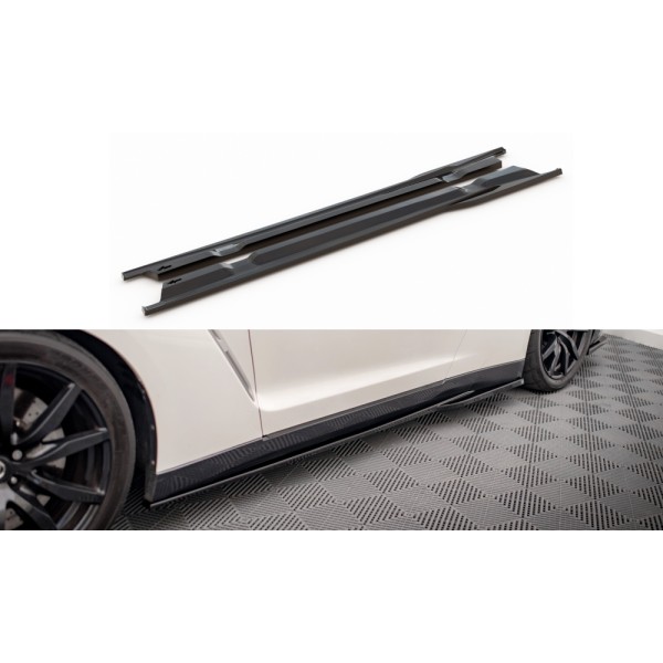 Maxton Side Skirts Diffusers Nissan Gtr R35 Facelift