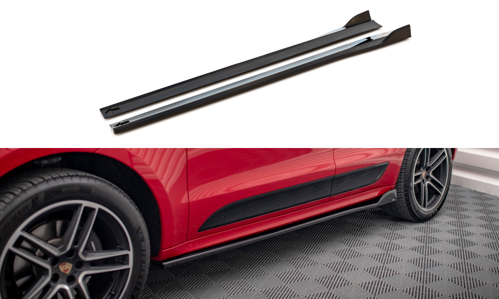 Maxton Side Skirts Diffusers Porsche Macan Mk1 Facelift