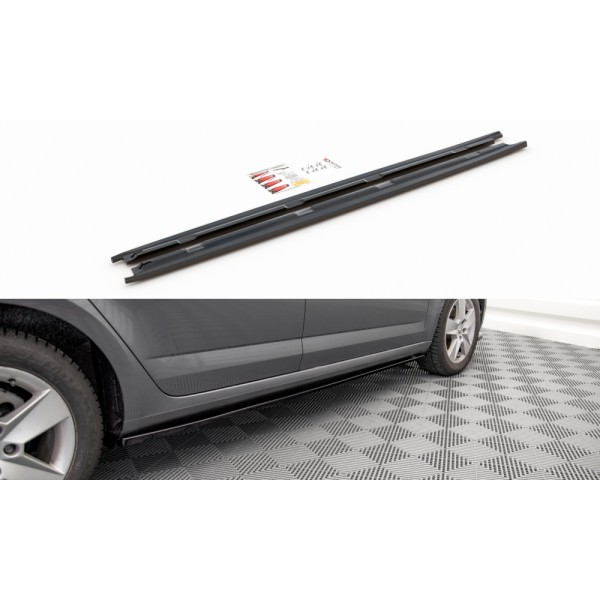 Maxton Side Skirts Diffusers Skoda Octavia Mk3 Facelift